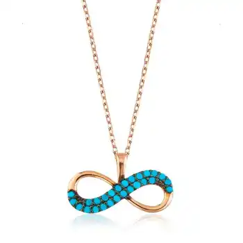 

KUTAYDAN 925 Sterling Silver Infinity Ladies Necklace