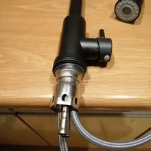 Grifo de cocina de un solo agujero, mezclador extraíble, pulverizador de corriente, cabezal cromado