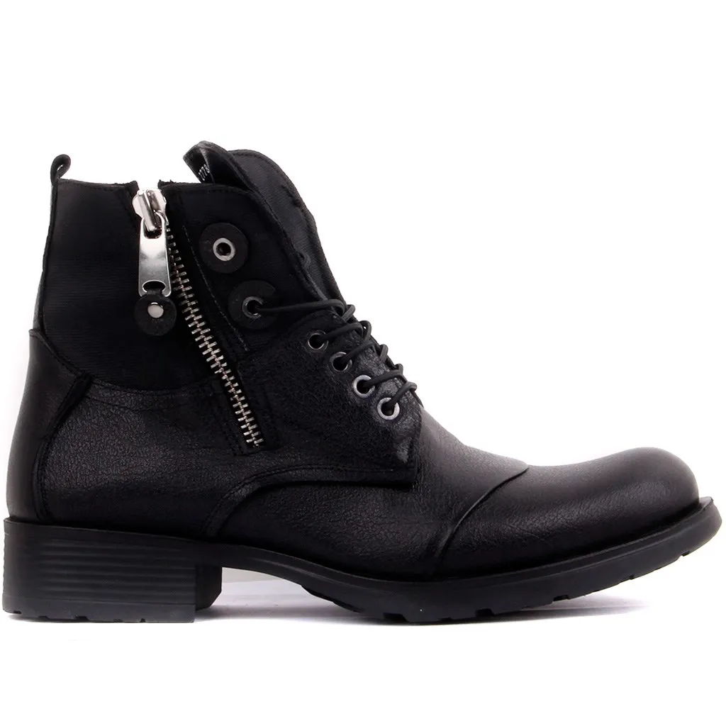 Sail-Lakers Genuine Leather Men Boots Zipper Lace-up Autumn Winter Ankle Shoes Motorcycle Boot Classic Work Safty zapatos de hombre | Обувь