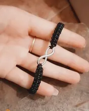 Conjunto de pulseras de la amistad para parejas, juego de pulseras y brazaletes Retro hechos a mano, Infinity, 2 uds.