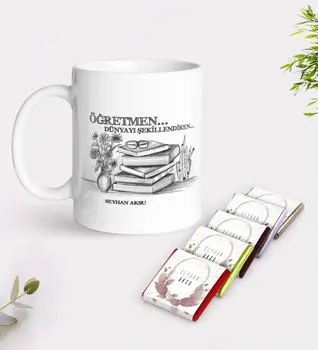 

Personalized Teacher White Mug and Chocolate Gift Seti-1