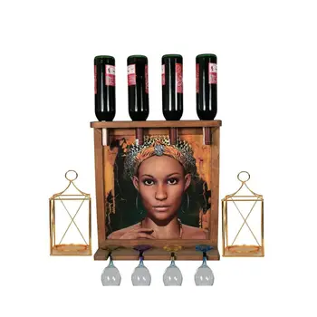 

Gold Metal Candle Holder Candlestick Wall Art Pictures Wall Mounted Wine Whiskey Beer Bottle Rack Holder Bar Wine Rack Bar Decor