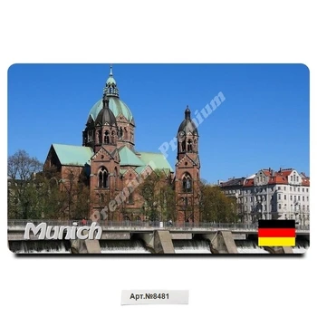 

"Munich, Germany. Souvenir magnet vinyl (size: 54x86mm). Free shipping. Fridge magnet.