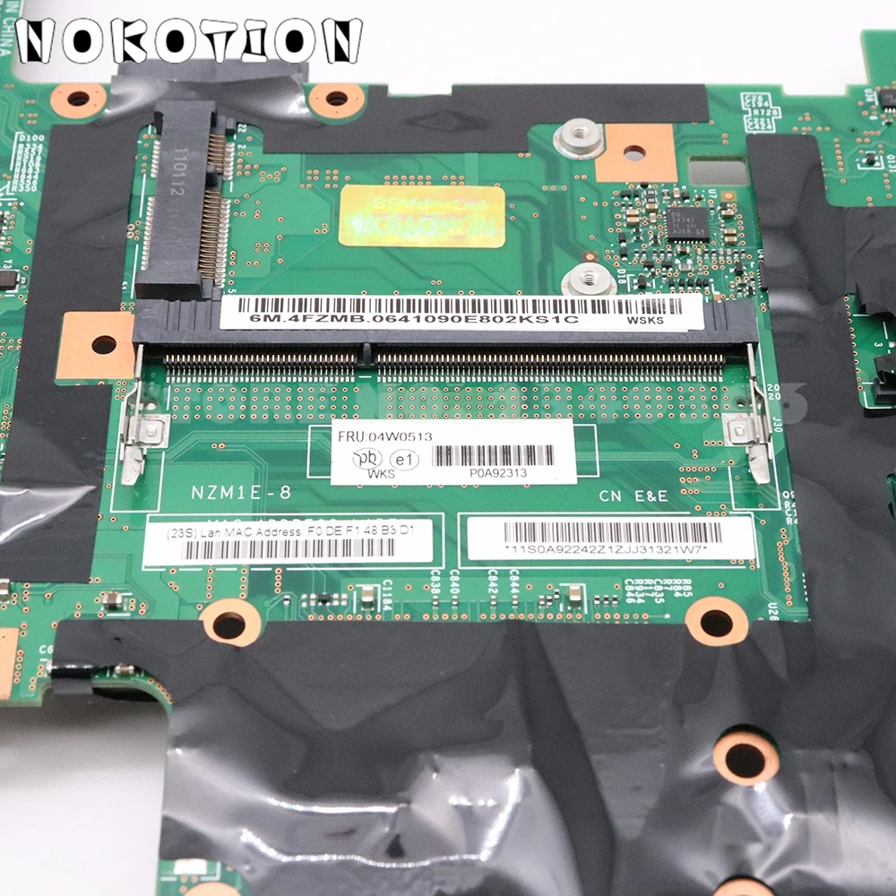NOKOTION 75Y4068 48.4FZ10.031 основная плата для lenovo ThinkPad T410 T410I материнская плата для ноутбука QM57 Quadro NVS 3100M GPU