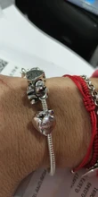 Cuentas de 100% Plata de Ley 925 pisadas de Pata de Gato, amuletos de corazón de amor, aptas para Pulsera Original, joyería de plata 925