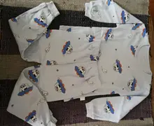 Pijamas para bebés, conjuntos de algodón de manga larga, camiseta + pantalón de dibujos animados, otoño, 2 unidades