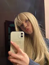 Blonde Wigs Bangs Wavy-Platinum Heat-Resistant-Fiber Henry Margu Cosplay Lolita Party