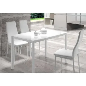 

Pack 4 modern chairs in black or white