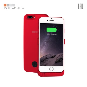 

Interstep battery case for iPhone 8p/7p/6Plus 5000 mAh, Red