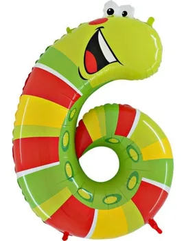 

Balloon Number 6 100cm Animaloon Caterpillar-Foil Polyamide-G46-0WE