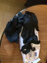 Guantes de nitrilo negro 100 unids/lote comida grado impermeable alergia libre desechable seguridad sintético guantes de nitrilo