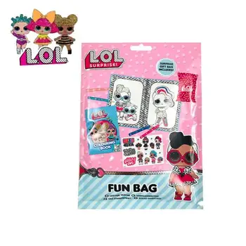 

LOL SURPRISE FUN BAG 1HOJA for paints 1 TICKTA 4 sucking pen COLOR 1 SURPRISE