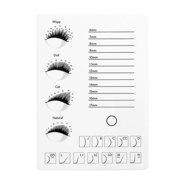 Eyelash Holder Eyelash Extension Glue Pallet Acrylic Board for Lashes False Eyelashes Pad Lash Tools OEM Make Private Label