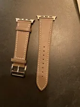 Correa de cuero de alta calidad para iWatch 40mm 44mm, correa de una sola vuelta para Apple watch 42mm 38mm Series 1 2 3 4 5 6 se