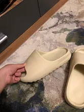 De los hombres de verano diapositivas ligero playa guay zapatillas diapositiva hueso Boca de pescado Flip Flops, sandalias de las mujeres suave EVA zapatillas de deporte par 35-46 #