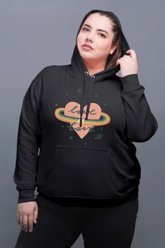 

Angemiel Wear Love Is Love Black Women Hooded Sweatshirt