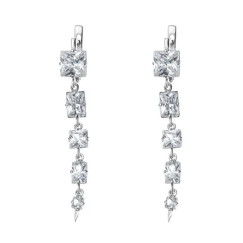 

Silver earrings with cubic zirconia