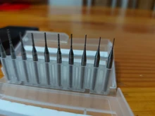 10 Uds 0,8-3.175mm PCB de carburo juego de cortadoras de fresado 3.175mm vástago de maíz Molino de extremo fresadora cortador Bits de corte CNC herramientas de fresado
