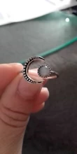 Anillo ajustable abierto de piedra lunar para mujer, de Color plata sortija de compromiso, Circonia cúbica, zirconia, circonita, zirconita, Estilo Vintage