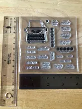 Mono de máquina de escribir, plantillas de corte de Metal, sello Cear para álbum para recortes de fotos, tarjetas decorativas de gofrado de papel DIY