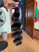 Nadula pelo Hd Cierre de encaje brasileño de la onda del cuerpo de mechones con cierre 4x4 Cierre de encaje brasileño extensiones de pelo ondulado mechones con cierre