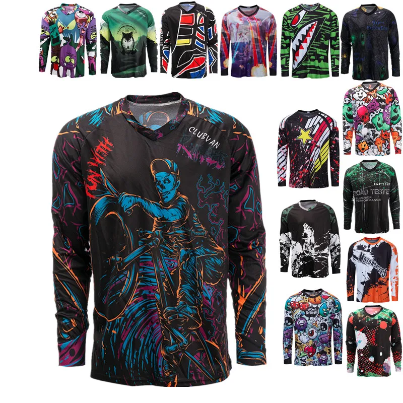 Pro Downhill Mountain Bike Jersey Long Sleeve Men Racing Motocross Enduro MTB Cycling Offroad Motorcycle Sportwear | Спорт и