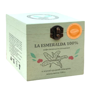 

Coffee in зёрнах elcotrader geisha la эсмеральда 100 C. In wooden box