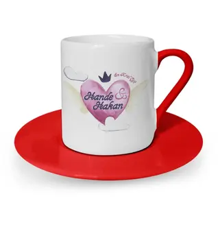 

Personalized Valentine 'S Day Themed Red Turkish coffee Cup-24