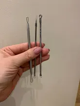 3 uds granos de espinillas, cuchara de herramienta removedora de acné para limpieza facial cuidado de la piel pinzas de acné aguja extractora de imperfecciones Comedone