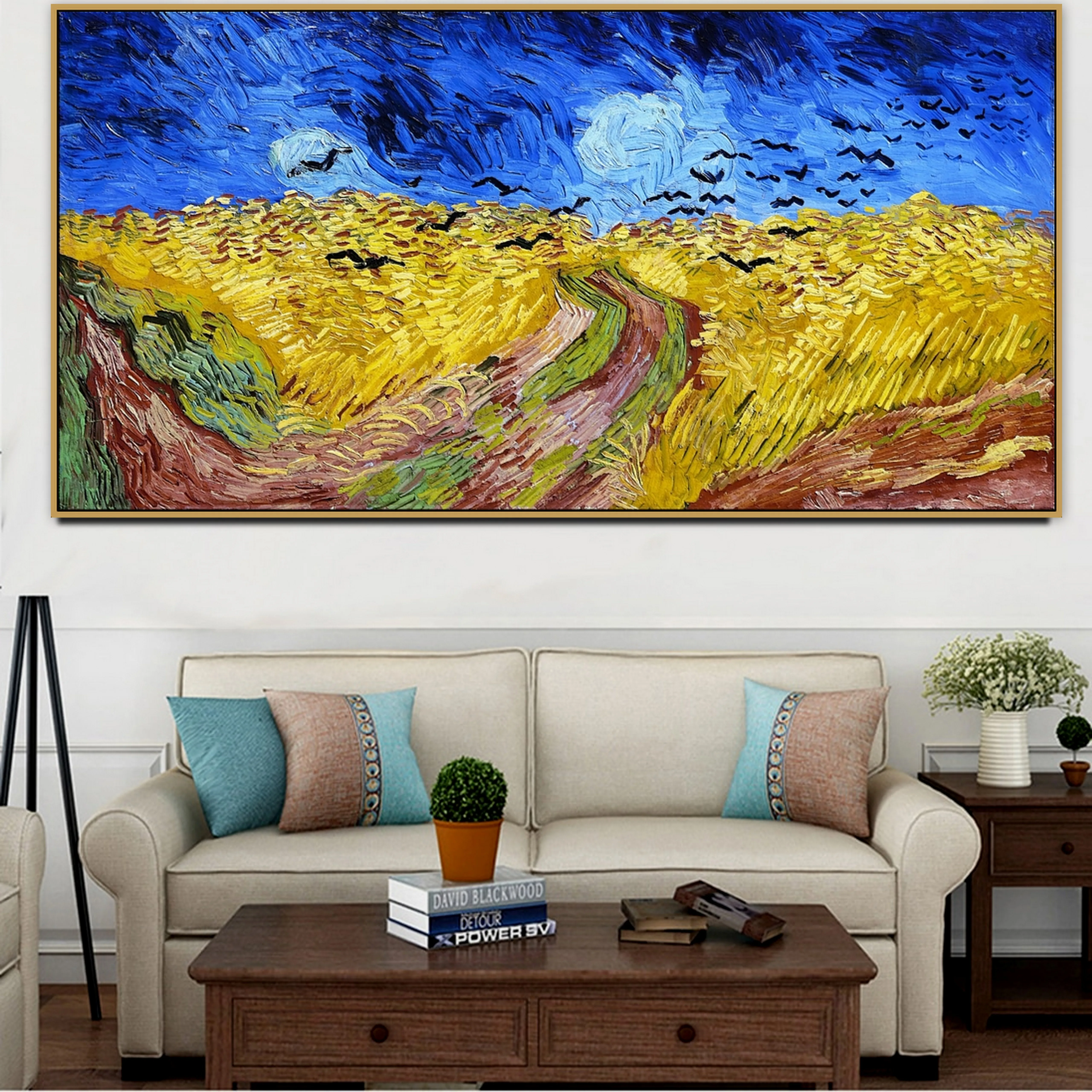

Vincent Van Gogh Old Famous Master Artist Wheatfield with Crows Canvas Painting Poster and Print for Home Decor POP Wall Art