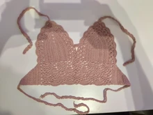 Bikini de triángulo para mujer, traje de baño ahuecado de ganchillo negro, Top Sexy, sujetador para nadar, ropa de baño Grande S M L XL 2021