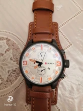 CURREN-Reloj deportivo estilo militar de cuarzo para hombre, cronógrafo con fecha y correa de cuero, marca superior de lujo, negocios, regalo, 8225