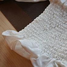 Short Blouses Womens Tops Long-Sleeve Vintage Square-Collar Casual Simple New Bow Solid