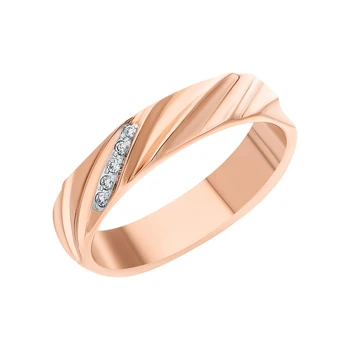 

Gold wedding ring with diamonds sunlight sample 585