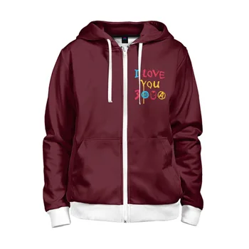 

Children's sweatshirt 3D with zipper I love you 3000