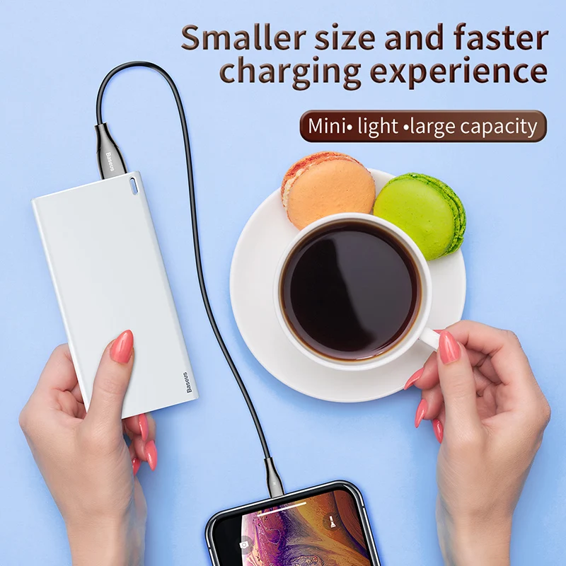 Портативное зарядное устройство Baseus Choc Power Bank 10000mAh PPALL-QK21(Черно-белый