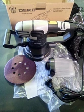 DEKO-LIJADORA ORBITAL Random DKSD125J1, 350W, con escape de polvo y depósito de polvo híbrido
