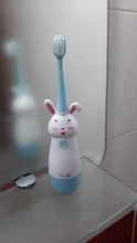 Cepillo de dientes eléctrico con patrón de dibujos animados para niños, con cabezal de repuesto suave, novedad