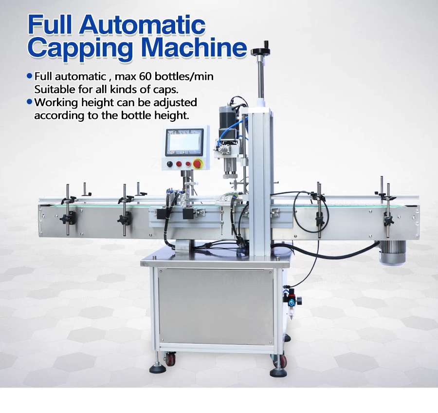 ZONEPACK Пневматический насос Lug Ropp Screw Автоматические машины для укупорки бутылок Машина для укупорки пластиковых бутылок Роторная укупорочная машина 