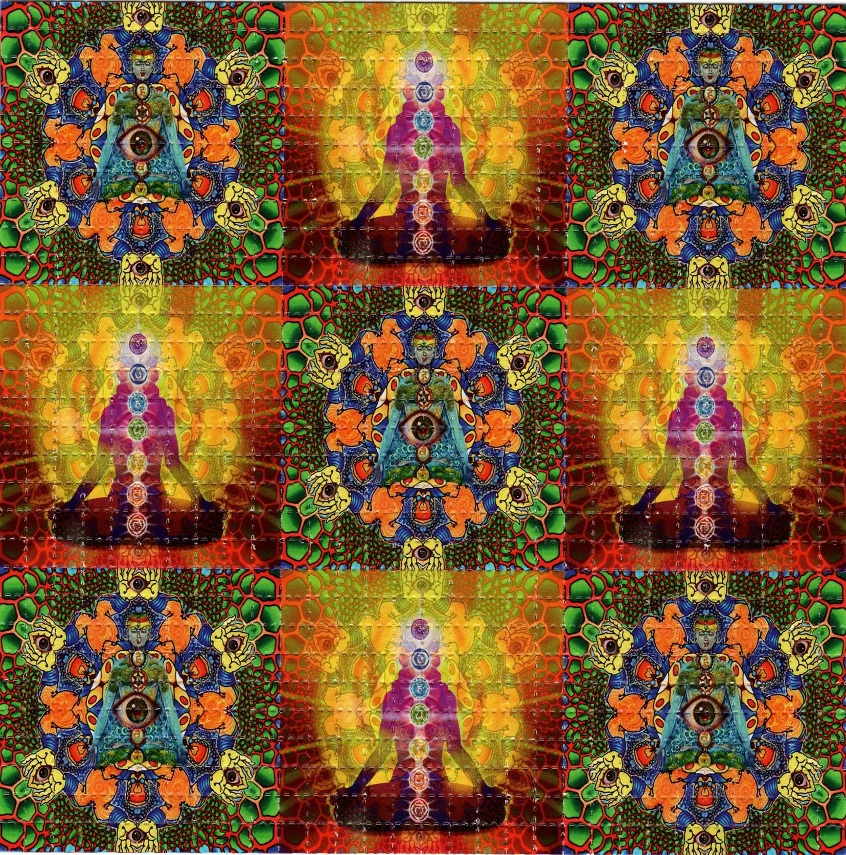 

Chakras Psychedelic LSD Acid Blotter Art Flower Decoration Painting Wall Picture Home Decor Poster Printing