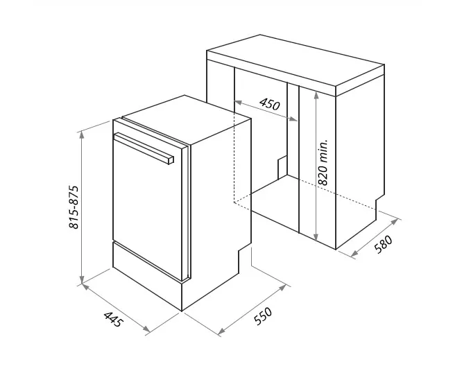 Посудомоечная машина HOMSair DW45L
