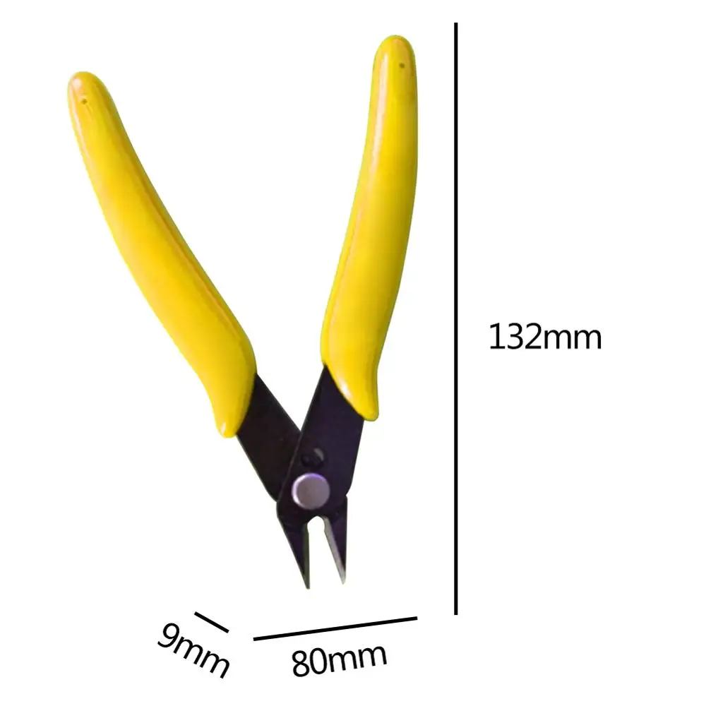 Ручка мини 5 дюймов электрический кабель плоскогубцы резаки режущие боковые ножницы заподлицо щипцы, ручной инструмент Herramientas - Цвет: Цвет: желтый