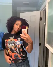 Extensión de pelo rizado Afro para mujeres negras, cabello humano Remy de 8-20 pulgadas, Color Natural, Janin, gran oferta