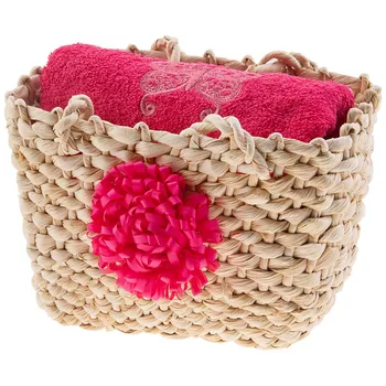 

Terry towel in the basket, "Joy",50x90 cm, cotton 100%, fuchsia.