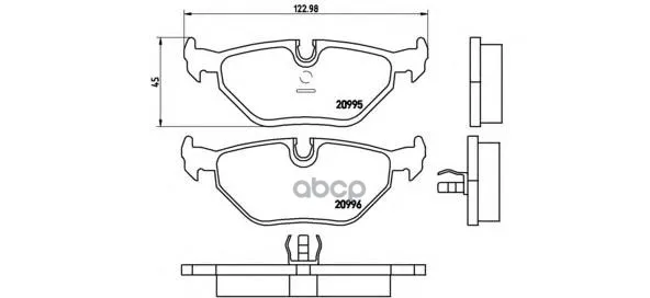 Колодки Тормозные Задние Brembo P06011 Brembo арт. P06011