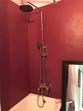 Mixer Tap Faucet-Set Hand-Sprayer Rainfall Shower Frap Bathroom Chrome-F2416 Wall-Mounted