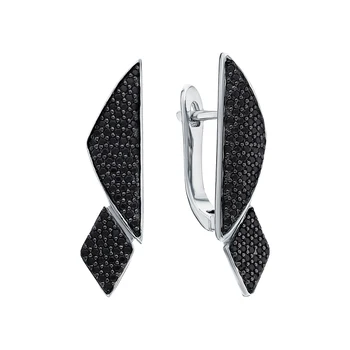 

Silver earrings with nanocrystal sunlight sample 925
