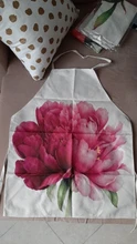 Kitchen-Apron Flower-Pattern P1001 Bibs Cleaning-Tools Baking Cotton Sleeveless 1pcs