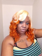 Remy Forte-mechones de pelo ondulado rubio con cierre, extensiones de pelo ondulado mechones brasileños naranja, 3 mechones de cabello humano con cierre