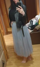 OHRYIYIE-falda de tul Vintage para mujer, faldas de malla de cintura alta elástica, largo plisado, para primavera y verano, 2021